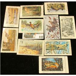 Large Group of Iowa Wildlife Habitat Stamps all Hunter signed. Includes 1979, 80, 81, 82, 83, 88, 91
