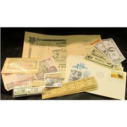 Unissued Stock Certificate "Spokane Tin Mines Co." No. 574.; "Central Bank of Egypt" 50 Pounds Bankn