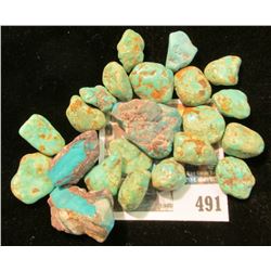 (22) Pieces of Raw or Semi-polished Turquoise Specimens.