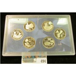 2009 S United States Mint District of Columbia & U.S. Territories Quarters Proof Set. (5 pieces).