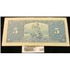Image 2 : Jan., 1937 Bank of Canada Five Dollar Note, VF.