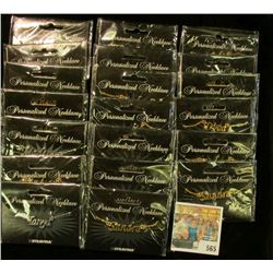 (20) New in packages "Personalized Necklace(s)", "High quality polished metal necklace with adjustab