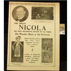 "The Great Nicola The Most Delightful Mystic of All Times The Wonder Show of the Universe…Nicola's A