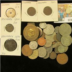 (5) Denmark Coins dating back to 1800 and valued at $31.00; State of Washington Cigarette Tax Stamp;