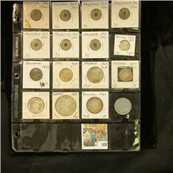 (15) Panama & Palestine Coins, plus a Readers Digest Token. Lots of Silver in this group. Doc valued
