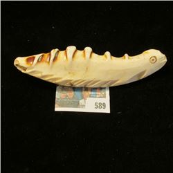 Inupiak Ivory Carving of a Sea Creature. Over 5  in length. Ca. early 1900.