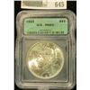 Image 1 : 1923 PEACE DOLLAR GRADED MS 63 BY ICG