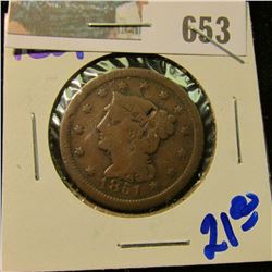 1851 BRAIDED HAIR LARGE CENT