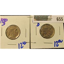 1930-S & 1934-D BUFFALO NICKELS