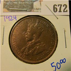 AUSTRALIA 1924 LARGE PENNY.  THIS BOOKS FOR AROUND $50 IN THIS CONDITION