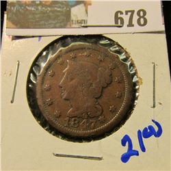 1847 LARGE CENT