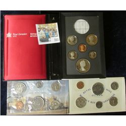1975 CANADIAN MINT SET, 1972 CANADIAN MINT SET, & 1986 PROOF DOUBLE DOLLAR PROOF SET MINUS THE SILVE
