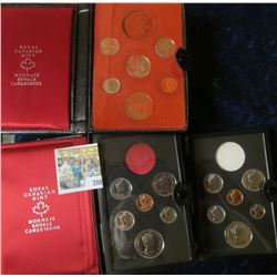1977 PROOF CANADIAN DOUBLE DOLLAR SET MINUS THE SILVER DOLLAR, 1976 DOUBLE DOLLAR SET MINUS THE SILV