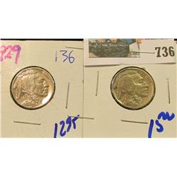 1927 & 1929 BUFFALO NICKELS