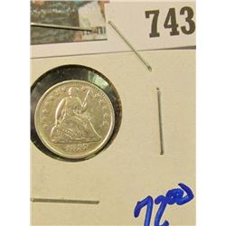 1857 SEATED HALF DIME