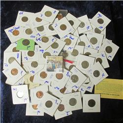 HODGEPODGE COIN LOT INCLUDES V NICKELS, WHEAT CENTS, INDIAN HEAD CENTS, BUFFALO NICKELS, & MORE