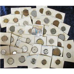 (40) CARDED FOREIGN COIN LOT FROM AROUND THE WORLD