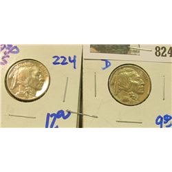 1930-S & 1938-D BUFFALO NICKELS