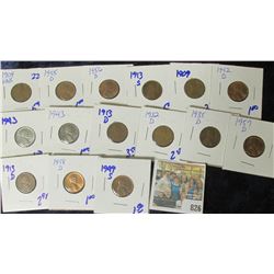 WHEAT CENT LOT INCLUDES 1909-VDB, 1913-S, & MORE