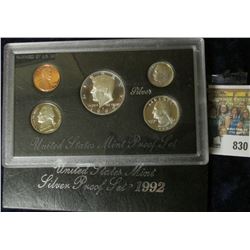 1992 SILVER PROOF SET.  THE HALF DOLLAR, QUARTER, & DIME ARE ALL SIVER