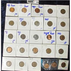 WHEAT & MEMORIAL CENT LOT.  THERE ARE LOTS OF PROOF COINS IN THIS ONE