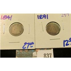 1841 & 1891 SEATED LIBERTY DIMES