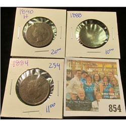 CANADIAN LARGE CENT LOT INCLUDES 1884, 1888, & 1890-H