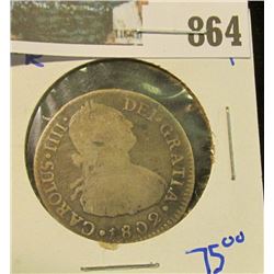 1802-ME SPANISH COLONIES- MEXICO SILVER 2 REALES