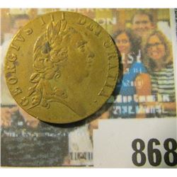 GREAT BRITAIN 1791V KING GEORGE III SPADE GUINEA TOKEN