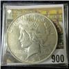Image 1 : 1927 D U.S. Peace Silver Dollar, AU.