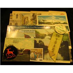 989 _ (5) California Cable Car Post Cards; "Southern Pacific Lines" Post Card; "Legends in Gray" bro