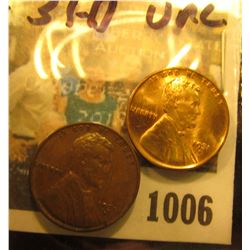 1006 _ Pair of 1931 D Lincoln Cents, One Brown Uncirculated, and other cleaned Bright AU..