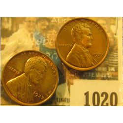 1020 _ Pair of 1927 P Lincoln Cents, both Brown Uncirculated.