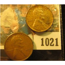 1021 _ Pair of 1927 P Lincoln Cents, both Brown Almost Uncirculated.