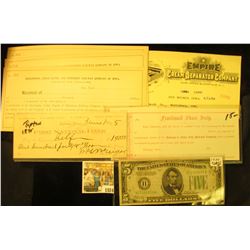 1024 _ Unissued  Fractional Share Scrip…Dubuque & Sioux City Railroad Company ; 1895 Check  First Na