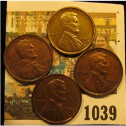 1039 _ (2) 1919 P, 19 D, & 19 S Lincoln cents, all nice Chocolate brown with hints of luster.