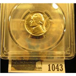 1043 _ 1988 P Jefferson Nickel PCGS slabbed MS66FS.
