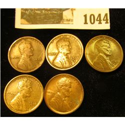 1044 _ (2) 1916 D VF, (2) 16 S EF, &17 P Red & Brown Unc Lincoln Cents.