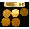 Image 2 : 1044 _ (2) 1916 D VF, (2) 16 S EF, &17 P Red & Brown Unc Lincoln Cents.