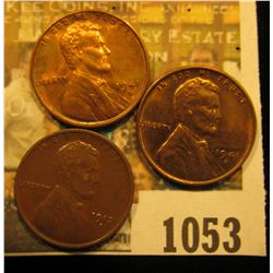 1053 _ 1913D VF, 41 D Unc, & 1941 S Unc Lincoln Cents.