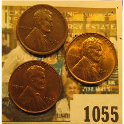 1055 _ 1913D VF, 40 S Unc, & 1941 P Unc Lincoln Cents.