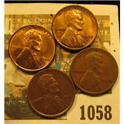 1058 _ (2) 1911 D VF, 39 S mostly Red BU, & 40 P Red BU Lincoln Cents.