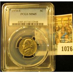 1076 _ 1970 S Jefferson Nickel PCGS slabbed MS65