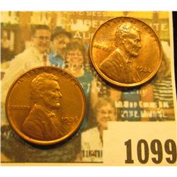 1099 _ Pair of 1936 D Lincoln Cents, Brilliant Red-Brown Uncirculated.