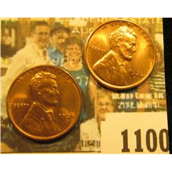 1100 _ Pair of 1936 D Lincoln Cents, Brilliant Red-Brown Uncirculated.