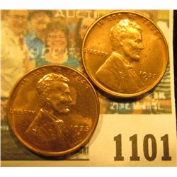 1101 _ Pair of 1935 S Lincoln Cents, Brilliant Red Uncirculated.