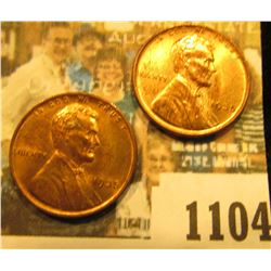 1104 _ Pair of 1935 P Lincoln Cents, mostly Brilliant Red Uncirculated.
