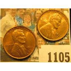 1105 _ Pair of 1935 D Lincoln Cents, mostly Brilliant Red Uncirculated.