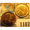 Image 1 : 1107 _ Pair of 1934 P Lincoln Cents, both red-brown to Brilliant Red Uncirculated.