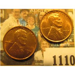 1110 _ Pair of 1934 D Lincoln Cents, Brilliant Red-Brown Uncirculated.